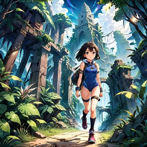 wayforward,yanmei,inoa,suzumiya,fubuki,forest walk,hiking,kaban,forest background,shumeiko,ushio,cartoon video game background,in the forest,megumi,revy,touhou,tsugumi,maekawa,hike,trail,Anime,Anime,Realistic