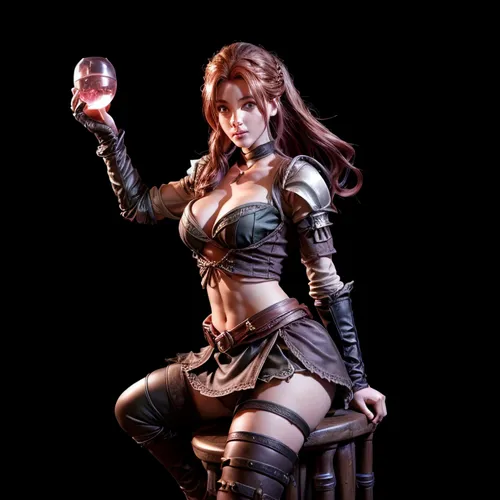 a glass of wine,kotobukiya,fantasy woman,wine diamond,glass of wine,female warrior,minerva,3d figure,huntress,game figure,barmaid,ivy,poker primrose,isabella grapes,wine,cosplay image,gara,lacerta,cuirass,a bottle of wine