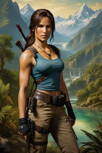 lara,mercenaria,female warrior,rosita,daikatana,shanna,Art,Classical Oil Painting,Classical Oil Painting 03