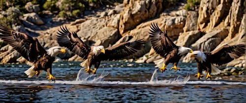 bald eagles,sea eagle,great white pelicans,eagles,pelicans,african fishing eagle,fish eagle,steller's sea eagle,synchronized swimming,bald eagle,sea head eagle,birds in flight,formation flight,water b