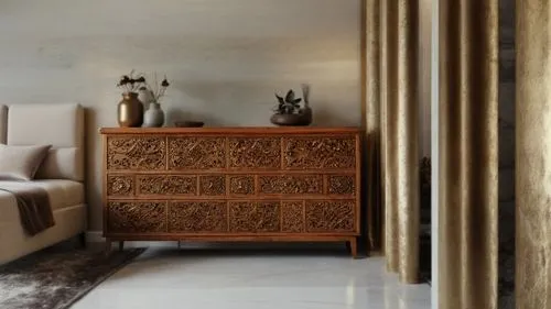 moroccan pattern,credenza,amanresorts,sideboard,patterned wood decoration,mahdavi