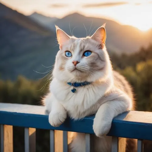 cat with blue eyes,blue eyes cat,cat on a blue background,siberian cat,american curl,norwegian forest cat,aegean cat,cat european,cute cat,turkish angora,british longhair cat,ragdoll,siberian,cat image,napoleon cat,white cat,turkish van,perched on a log,cat portrait,cat greece,Photography,General,Cinematic