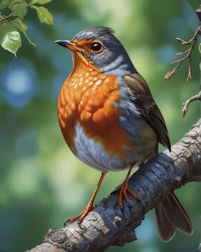 european robin,robin redbreast,bird robin,american robin,garrison,baby robin,Illustration,Realistic Fantasy,Realistic Fantasy 19