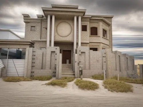 dunes house,mortuary temple,egyptian temple,san dunes,admer dune,greek temple,crescent dunes,mojave desert,the sand dunes,arid land,sand castle,mausoleum ruins,ancient greek temple,house with caryatids,abandoned places,desertification,arid landscape,panopticon,ghost castle,sand sculptures,Common,Common,Natural