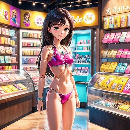 honmei choco,kotobukiya,convenience store,toy store,japanese idol,anime 3d,barbie,candy island girl,mikuru asahina,plastic model,gravure idol,candy shop,japanese kawaii,one-piece swimsuit,kawaii ice cream,cocoa,siu mei,candy store,chocolate,cosmetics counter,Anime,Anime,Realistic