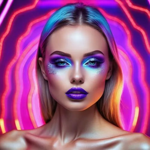 neon makeup,neon body painting,ultraviolet,uv,neon lights,neon light,electronique,neon,aura,black light,electra,blacklight,dazzler,digital art,mesmero,electropop,electric,neon colors,libra,violet,Photography,General,Realistic