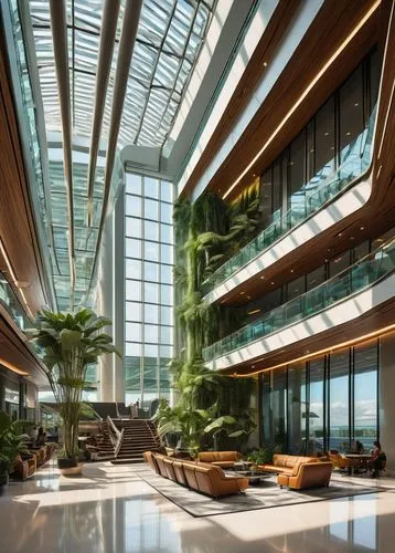 atriums,wintergarden,largest hotel in dubai,difc,futuristic architecture,masdar,atrium,modern office,rotana,titanum,taikoo,safdie,glass building,damac,headquaters,glass facade,office buildings,glass wall,sathorn,arcology,Illustration,Vector,Vector 15