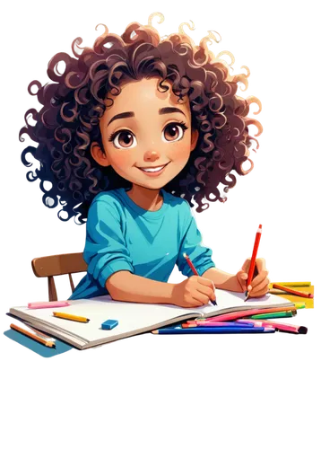 kids illustration,girl studying,girl drawing,illustrator,dibujos,children drawing,pencil icon,cute cartoon image,rainbow pencil background,writer,merida,cute cartoon character,dysgraphia,escritora,to draw,table artist,learn to write,writing about,tutor,pen,Illustration,Japanese style,Japanese Style 06