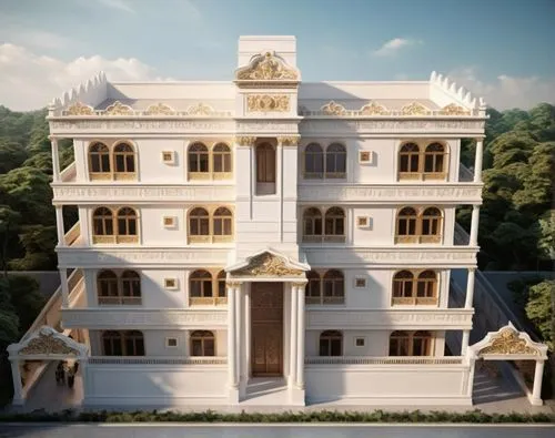 gold castle,jain temple,gopuram,vrindavana,model house,visalakshi,Photography,General,Cinematic