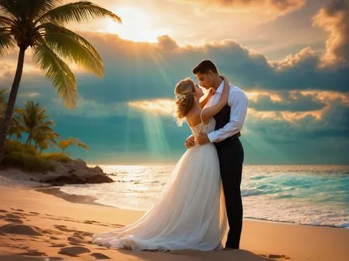 loving couple sunrise,wedding photo,wedding photography,honeymoon,wedding couple,wedding photographer,romantic scene,wedding dresses,just married,newlyweds,bride and groom,beautiful couple,pre-wedding photo shoot,vintage couple silhouette,romantic portrait,beach background,married,love couple,golden weddings,wedding invitation,Illustration,Abstract Fantasy,Abstract Fantasy 12