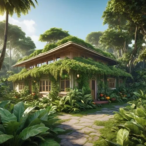 tropical house,forest house,philodendrons,conservatory,palm house,greenhouse,house in the forest,greenhouse cover,tanoa,florida home,homestead,tropical forest,tropico,bungalow,tropical greens,biomes,tropical jungle,botanischer,beautiful home,fernery,Photography,General,Realistic