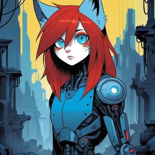 redfox,the red fox,transistor,huntress,nova,nuka,cyberdog,neumannova,klayton,outfox,mae,liora,dyna,wildstar,gali,cyberstar,garrison,kat,kitsune,foxxy,Illustration,American Style,American Style 09