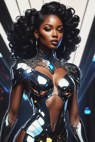 symetra,ebony,maria bayo,cleopatra,artificial hair integrations,lira,black skin,diamond background,african american woman,nova,black woman,diamond back,diamond-heart,kryptarum-the bumble bee,breastplate,futuristic,rosa ' amber cover,fantasia,gradient mesh,eve,Art,Classical Oil Painting,Classical Oil Painting 05