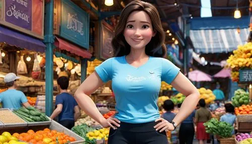 cute cartoon character,shopgirl,agnes,floricienta,shopkeeper,aerith,renderman,toy store,gothel,girl in overalls,salesgirl,storeowner,cartoon corn,female doll,disney character,shopping icon,cute cartoon image,rosalinda,princess sofia,idina,Unique,3D,3D Character