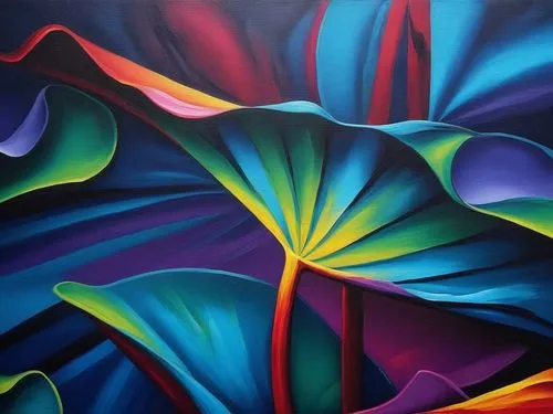 Painting Abstract Body Art Oil Painting
,abstract flowers,flower painting,vibrantly,abstract painting,pintura,cannas,colorful leaves,floral composition,oil painting on canvas,tropical bloom,pinturas,f