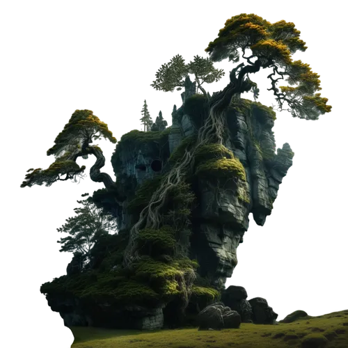 isolated tree,strange tree,karst landscape,swampy landscape,floating island,dwarf tree,elven forest,a tree,world digital painting,devilwood,lone tree,druid grove,an island far away landscape,old tree,terrain,fractal environment,small tree,forest tree,northrend,bastei