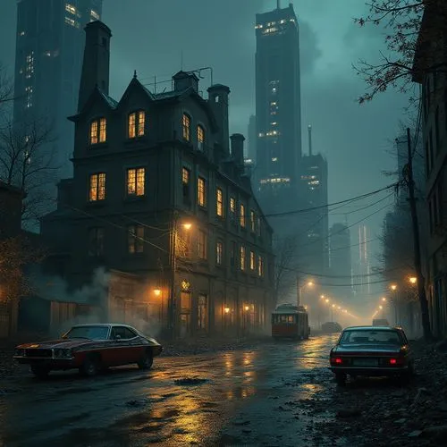 crewdson,gotham,arkham,deakins,bladerunner,black city,Photography,General,Realistic