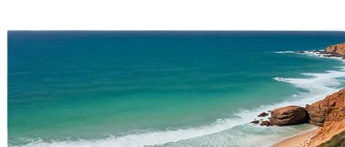 Mar background, calm ocean waves, blue-green water, sandy beach, rocky shoreline, misty atmosphere, warm sunlight, soft focus, panoramic view, 16,cliffs ocean,sagres,algarve,azenhas do mar,windows wal