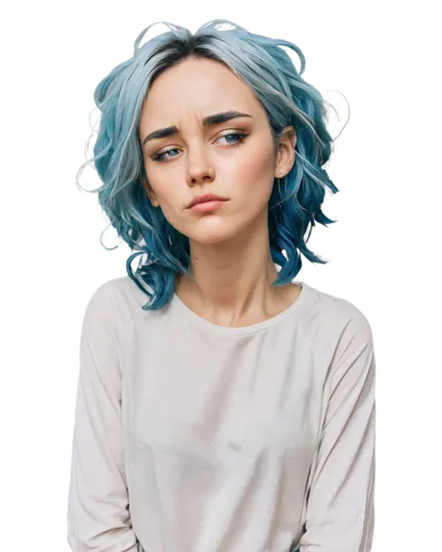 portrait background,grimes,maisie,blue hair,denim background,blue background,azzurro,edit icon,kiernan,blu,smurfette,bea,bleu,juliani,transparent background,pixie,syd,zemfira,light blue,azzurra,Illustration,Abstract Fantasy,Abstract Fantasy 04