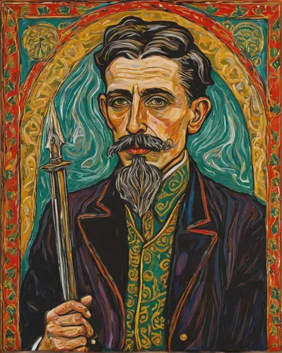 art nouveau frame,vincent van gough,zhupanovsky,art nouveau design,self-portrait,casement,art nouveau,vincent van gogh,konstantin bow,khokhloma painting,persian poet,art nouveau frames,david bates,russian folk style,rasputin,anton chekhov,medicine icon,gentleman icons,fiddler,tesla,Art,Artistic Painting,Artistic Painting 07