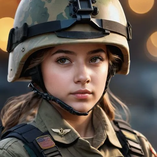 ai millitary girl ,military person,beret,steel helmet,german helmet,girl wearing hat,cadet,soldier's helmet,military,military uniform,us army,operator,gi,peaked cap,soldier,girl with gun,a uniform,hel