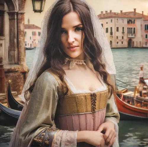 hallia venezia,venetia,venetian,the carnival of venice,venezia,venice,girl in a historic way,celtic woman,viola,princess sofia,celtic queen,girl on the boat,girl on the river,isabella,girl in a long dress,vintage woman,italian painter,beautiful woman,romantic portrait,enchanting