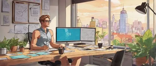 modern office,working space,blur office background,man with a computer,workspace,creative office,office worker,work space,freelancer,offices,office desk,desk top,desk,in a working environment,office,work desk,work from home,girl at the computer,digital nomads,workplace,Unique,Design,Character Design