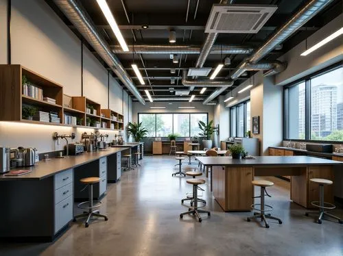 modern office,assay office,twinlab,modern kitchen interior,chefs kitchen,gensler,creative office,lifesciences,bureaux,biotechnology research institute,laboratorium,laboratories,ideacentre,loft,associati,lofts,modern kitchen,laboratory,offices,collaboratory