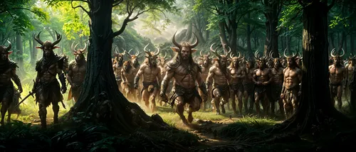 pygmies,treepeople,collodi,primordial,fauns,primeval