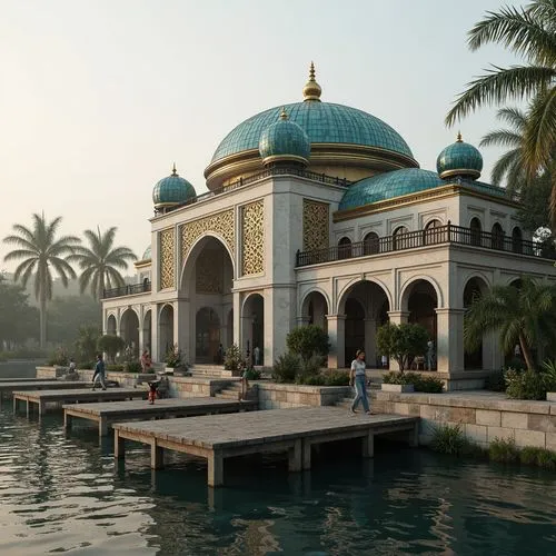 grand mosque,water palace,islamic architectural,big mosque,city mosque,star mosque,al nahyan grand mosque,king abdullah i mosque,mosque hassan,alabaster mosque,sansar,3d rendering,mosques,mosque,sarovar,ramazan mosque,salone,sultan ahmed mosque,dorne,sultan ahmet mosque