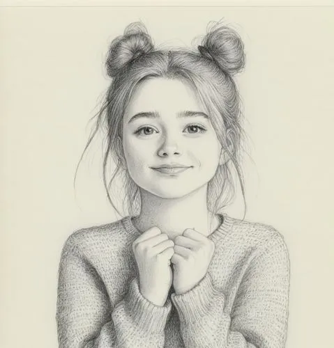 girl drawing,girl portrait,graphite,pencil drawing,pencil and paper,pencil,Illustration,Black and White,Black and White 13