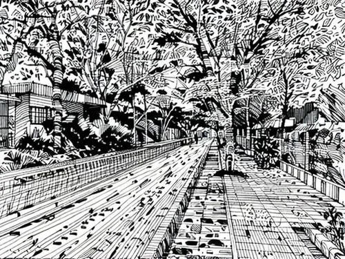 plane trees,pointillism,passeig de gracia,tree canopy,pen drawing,panoramical,city scape,sidewalk,camera drawing,passerelle,cartoon forest,montmartre,comic style,virtual landscape,embankment,comic halftone,urban park,paris clip art,crosshatch,tree grove,Design Sketch,Design Sketch,None