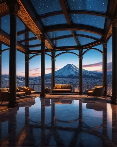 japan's three great night views,mount fuji,roof landscape,mt fuji,mount hood,fuji,mt hood,fuji mountain,dreamhouse,the cabin in the mountains,damavand,mount shasta,amanresorts,roof domes,mount rainier,stratovolcanoes,kamchatsky,japanese-style room,great room,luxury bathroom,Illustration,Vector,Vector 14