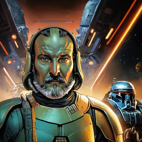 cg artwork,wreck self,droids,storm troops,droid,lando,the emperor's mustache,sci fi,sci fiction illustration,emperor of space,admiral von tromp,starwars,c-3po,rots,boba fett,boba,mundi,clone jesionoli