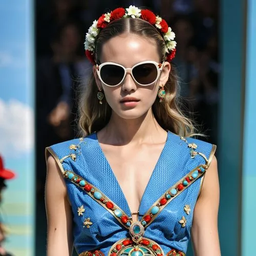 moschino,dsquared,audigier,prinsloo,moschini,ashish,gabbana,marni,rodarte,lily-rose melody depp,versace,blumarine,kenzo,ghesquiere,galliano,chorkina,preen,vintage floral,flower garland,blue floral