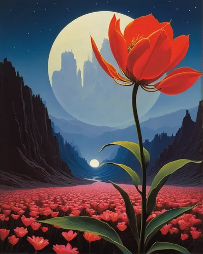 blue moon rose,landscape rose,night-blooming cactus,moonflower,disney rose,flower painting,rose flower illustration,turkestan tulip,cosmos flower,opium poppies,seerose,cosmos autumn,tulip field,night view of red rose,tulip festival,red poppies,lotus blossom,red poppy,flower in sunset,flower illustrative,Conceptual Art,Sci-Fi,Sci-Fi 16