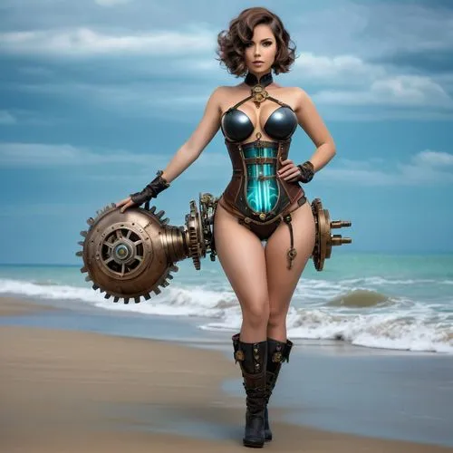 radebaugh,the sea maid,amazona,steampunk gears,steampunk,themyscira,Conceptual Art,Fantasy,Fantasy 25