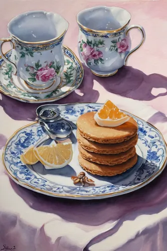 still life with jam and pancakes,tea party collection,chinaware,tea party,watercolor tea set,tea set,afternoon tea,cup and saucer,teatime,cream tea,spring pancake,tea service,plate of pancakes,tea still life with melon,tea cups,dishware,breakfast plate,dinnerware set,breakfast table,british tea,Conceptual Art,Daily,Daily 13