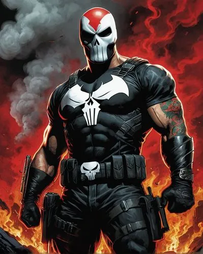 crossbones,punisher,stegman,darkhawk,antivenom,shadowhawk,Illustration,Realistic Fantasy,Realistic Fantasy 25