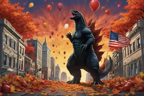 godzilla,thanksgiving background,tyrannosaurus,tyrannosaurus rex,dinosaruio,trex,dinosaur,cornucopia,dino,october 31,october 1,tree-rex,2020,2021,october,autumn icon,happy thanksgiving,landmannahellir,t-rex,september 11,Illustration,Retro,Retro 08