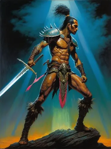 manowar,barbarian,crom,frazetta,khal,hyborian,Illustration,Realistic Fantasy,Realistic Fantasy 34