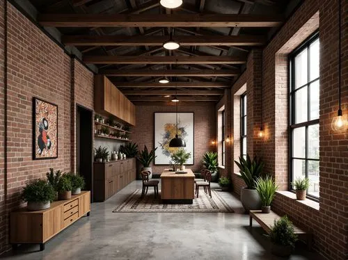 loft,lofts,wooden beams,brick house,hallway space,home interior,contemporary decor,entryway,officine,apartment,indoor,red brick,sand-lime brick,interior design,interior modern design,redbrick,modern decor,brickwork,3d rendering,an apartment