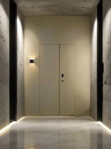 levator,metallic door,hinged doors,room door,hallway space,elevators,walk-in closet,elevator,search interior solutions,recessed,door,entryways,steel door,doors,hallway,enfilade,wall light,closets,the door,travertine