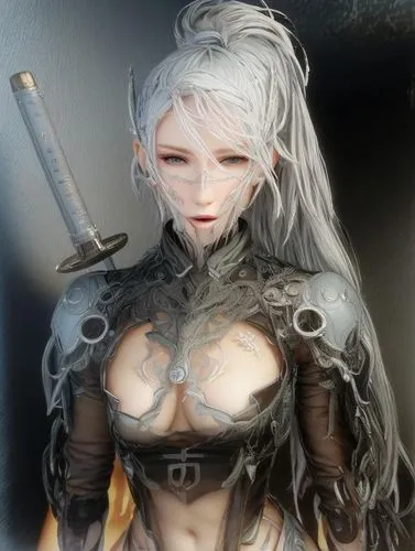 female doll,vax figure,game figure,doll figure,dark elf,3d figure,bergdoll,saom,ciri,claymore,painter doll,bjd,elona,kotobukiya,urd,artist doll,elenore,doriath,cirta,nier