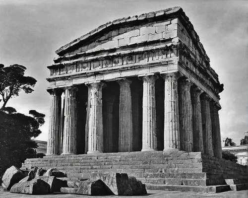 Write a tragic story about the destruction of the Temple of Hercules during a war.,greek temple,temple of diana,ancient greek temple,the parthenon,roman temple,artemis temple,acropolis,parthenon,templ