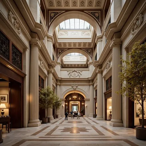 galleria,atriums,cochere,archly,hallway,entrance hall,galeries,emirates palace hotel,enfilade,claridges,louvre,northpark,queensgate,stonebriar,corridors,neoclassical,gallerie,lobby,the cairo,marble palace