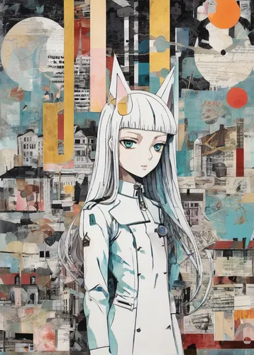 kitsune,vocaloid,piko,white rabbit,wolf,uruburu,2d,child fox,gray cat,gray wolf,akita,anime girl,ghost girl,gray kitty,white cat,hatsune miku,lunar,white coat,stray cat,stray,Unique,Paper Cuts,Paper Cuts 06