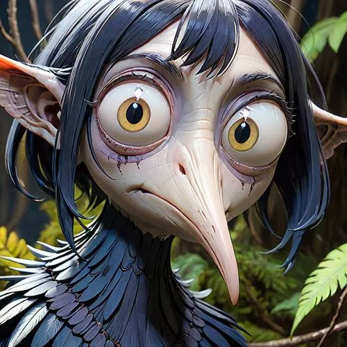 seedeater,gamefowl,haliaeetus,harpy,pajaros,keoladeo,marabou stork,setit,ravenstein,chakavian,caiera,moorcock,ryuk,cockamamie,unkei,ravenscrag,corvidae,poussaint,pombo,hippogriff,Anime,Anime,Traditional