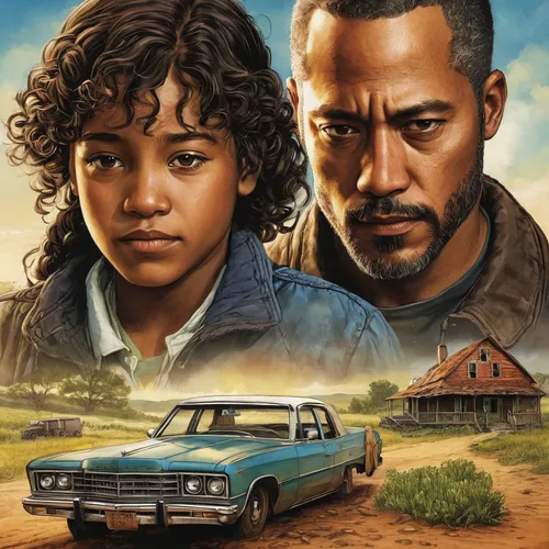 hushpuppy,film poster,american movie,clementine,western film,bodie,house trailer,talladega,lincoln blackwood,afro-american,american frontier,preacher,trailer,mississippi,homestead,travel trailer poster,boyhood dream,game illustration,poster,el capitan,Illustration,American Style,American Style 02