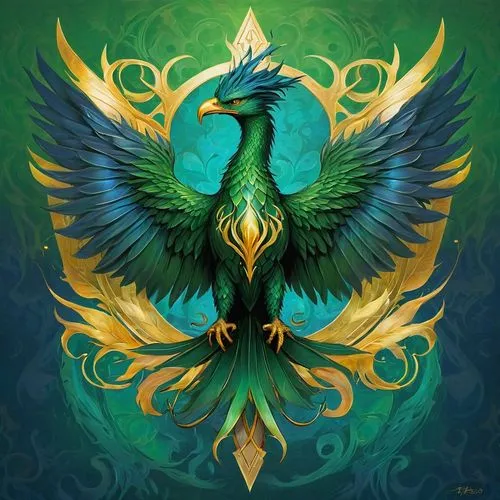 peacock,blue and gold macaw,quetzal,gryphon,fairy peacock,garuda,green bird,argus,constellation swan,ornamental bird,green dragon,dove of peace,phoenix rooster,the zodiac sign pisces,an ornamental bird,araucana,eagle illustration,horus,aves,peafowl,Conceptual Art,Fantasy,Fantasy 18